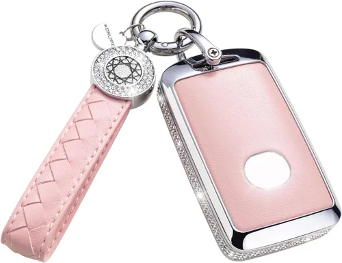 Miniatura 8 de Compatible con funda para llavero Mazda con llavero de cuero de cristal para Mazda 3, Mazda 3 Hatchback 2019-2022, CX-5, CX-30, CX-10 2019-2022