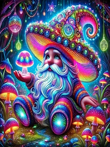 Miniatura 31 de EIBEILI Kits de Arte de Diamantes para Adultos - Paquete de 3 Hippie Hippy Alienígena, Arcoíris Estrellado, Kits de Pintura de Diamantes de Gnomo