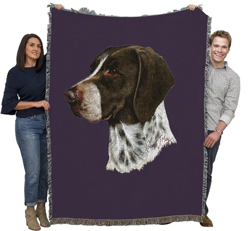 Miniatura 11 de Pure Country Weavers Robert May - Manta de punto alemán de pelo corto, color negro, azul BG, manta de tapiz de algodón, fabricada en los Estados