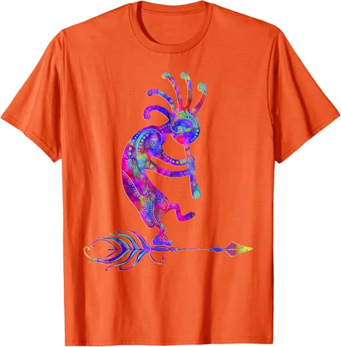 Miniatura 75 de Native American Kokopelli With Feather 2 - Camiseta Fan Fun, Negro, S