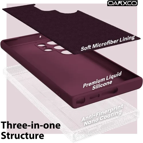 Miniatura 5 de oakxco Funda para teléfono Samsung Galaxy S22 Ultra de silicona líquida, linda funda delgada y fina de goma suave TPU lisa y suave para mujeres
