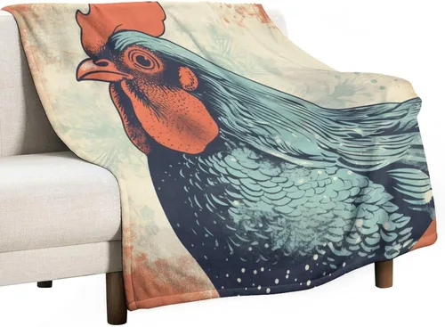 Miniatura 8 de Manta de franela de forro polar con dije de país, gallo, de 60 x 80 pulgadas, para sofá, cama, oficina, regalo para San Valentín, madre, padre