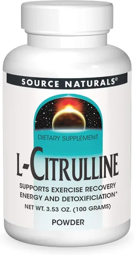 Source Naturals L-citrulina en polvo, apoya la recuperación del ejercicio, la energía y la desintoxicación - 3.53 oz