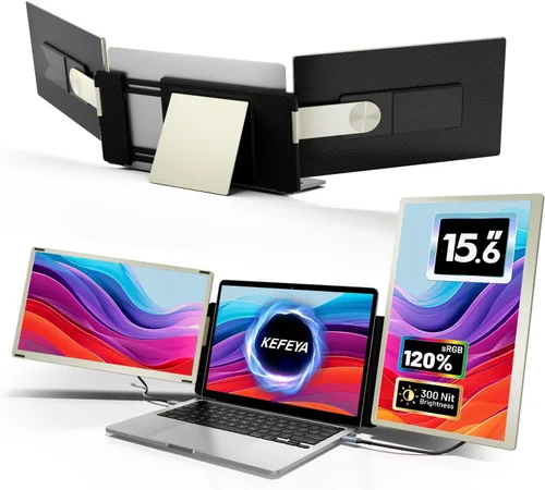 Miniatura 10 de KEFEYA - Extensor de pantalla para laptop, 14" FHD 1080P IPS, extensor dual de monitor portátil, monitor portátil conectar y usar (Plug & Play)