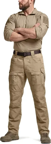 Miniatura 4 de CQR Pantalones tácticos Flex Ripstop para hombre, pantalones cargo elásticos resistentes al agua, pantalones de trabajo ligeros EDC para senderismo