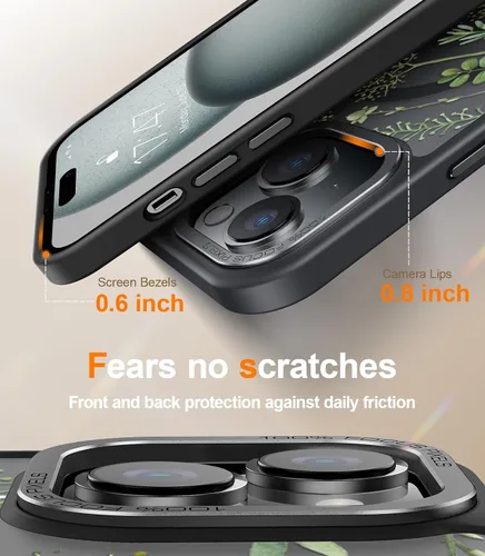 Miniatura 113 de Goodon para iPhone 15 Pro Max con protector de pantalla de privacidad, compatible con Magsafe, funda translúcida mate a prueba de golpes - Linda