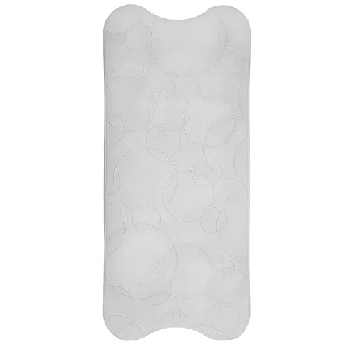 Ubbi - Alfombrilla de baño acolchada antideslizante para bebé, con potentes ventosas, accesorios esenciales para el tiempo del baño del bebé, gris