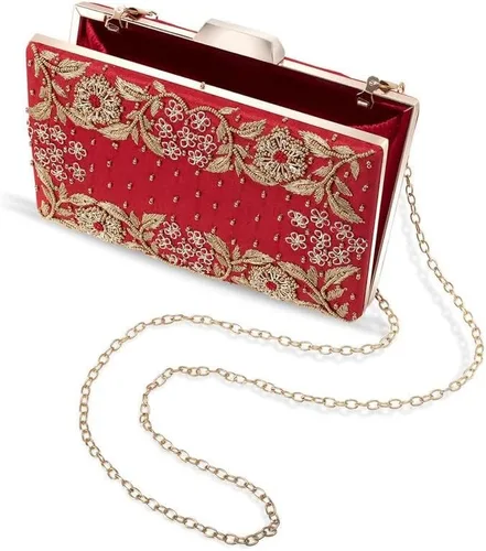 Miniatura 5 de Aheli Clutch Purses Handmade Handbags for Wedding Evening Party Bridal Gift for Women