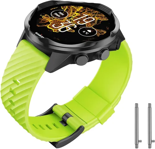 Miniatura 4 de NotoCity Correa de repuesto compatible con Suunto 7 de silicona suave Suunto 9 para hombres y mujeres, correa de reloj para Suunto 7/Suunto 9 Verde