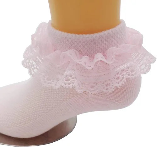 Miniatura 5 de Calcetines de vestir al tobillo con volantes de encaje con volantes para niñoniñoniña