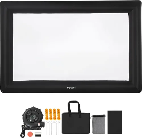Miniatura 9 de VEVOR Pantalla de proyector inflable de 20 pies, pantalla de cine inflable para exteriores con soplador de aire de 250 W, pantalla de proyección