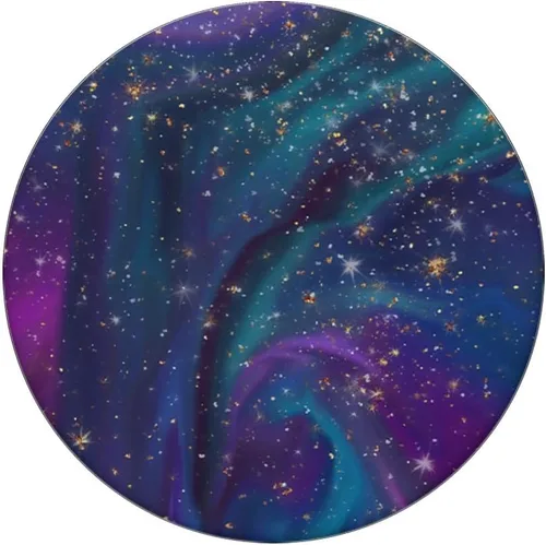 Miniatura 3 de Galaxy Space en azul púrpura cian verde amarillo AEHP658 PopSockets PopGrip: agarre intercambiable para teléfonos y tabletas