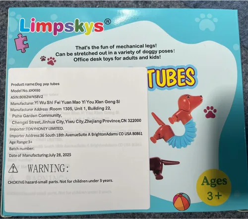 Miniatura 8 de Tubos para presionar para perros, juguetes sensoriales para niños con autismo, juguetes antiestrés para niños pequeños, recuerdos de fiesta