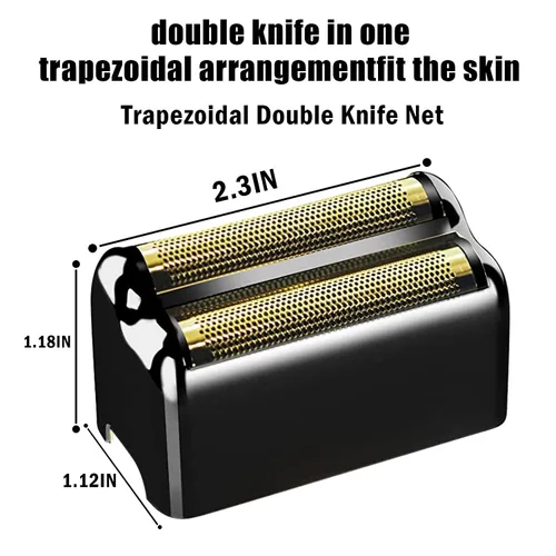Miniatura 4 de Lámina de repuesto y cortadoras para afeitadora compatible con BaBylissPRO Barberology Double FXFS2 (2 unidades, negro)