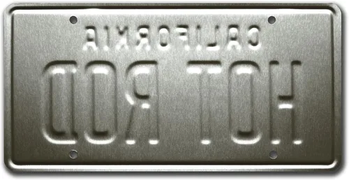 Miniatura 2 de California Vintage HOT Rod Placa de matrícula estampada de metal