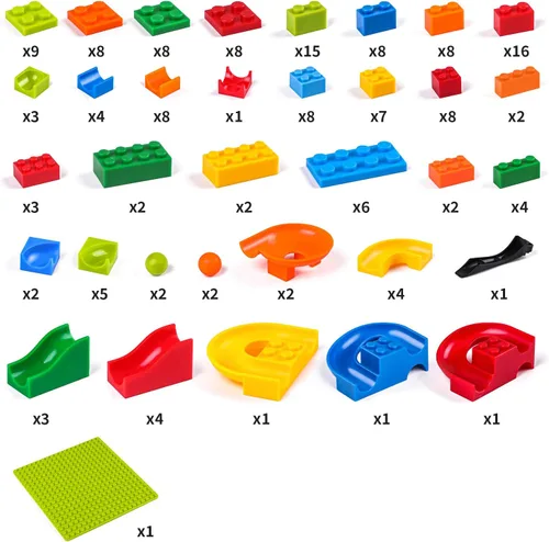 Miniatura 7 de Juego de 168 piezas de bloques de construcción clásicos de canicas, bloques de juguete STEM para niños, ensambla diferentes modelos de bloques