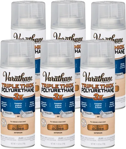 Miniatura 10 de Varathane - Poliuretano de triple grosor para acabado de madera transparente Fórmula autonivelante Resistencia a arañazos y manchas