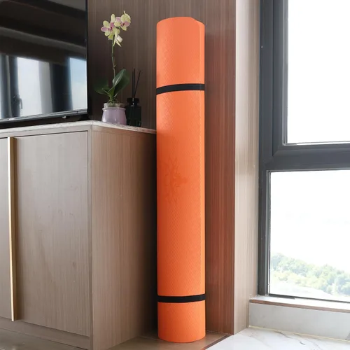 Miniatura 6 de Hatha Yoga Alfombrilla de Yoga Grande de TPE 6'x4'x1/2" Extra Gruesa Antideslizante - para Yoga, Pilates y Entrenamientos de Gimnasio en Casa Naranja