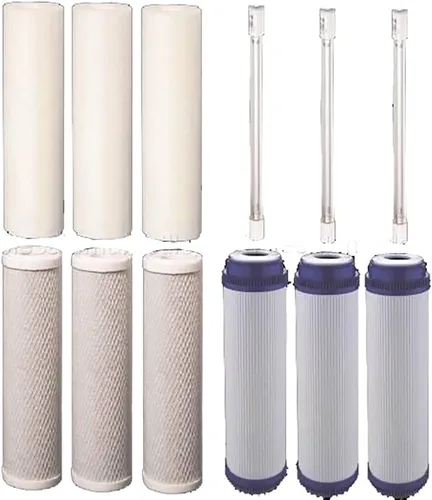 Juego de filtros de agua de repuesto de 12 piezas para nuestro sistema de filtro UV debajo del fregadero de 4 etapas