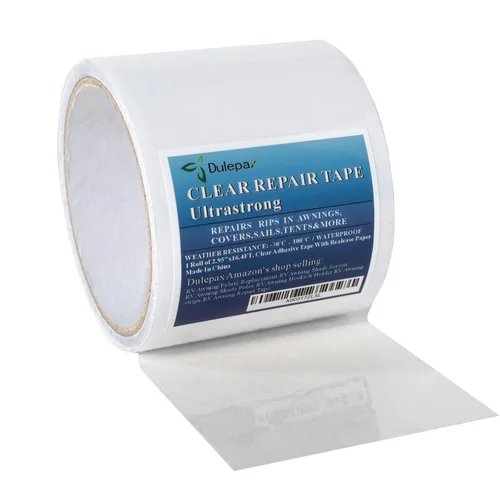 Dulepax - Cinta de reparación de tela ultra fuerte, 16.4 pies x 2.95 pulgadas, ideal para cubiertas de barco, tiendas de campaña, toldos, cubiertas
