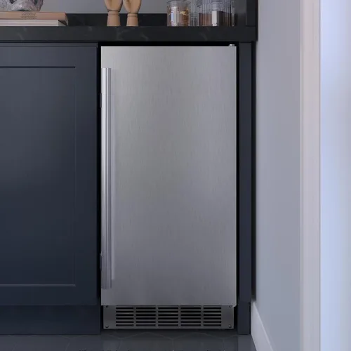 Miniatura 2 de EdgeStar IB250 - Máquina de hielo de 15 pulgadas de ancho y 20 libras de capacidad, de pie y bajo encimera con 25 libras. Producción diaria de hielo