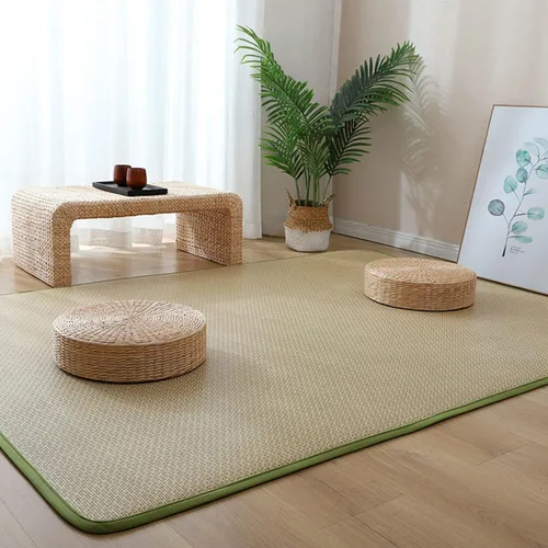 Miniatura 10 de QQXX Tapete de tatami japonés, de ratán natural, antideslizante, transpirable, plegable de verano, tapete para dormir, para interiores, sala de F