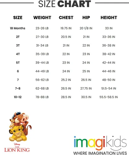 Miniatura 7 de Disney Lion King Pumbaa Simba Graphic T-Shirts Infant to Big Kid