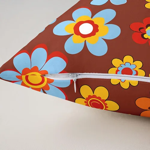 Miniatura 5 de Erosebridal Groovy Flower Power - Funda de almohada de 16 x 16 pulgadas, bonita funda de almohada floral bohemia de los años 60S y 70S, funda