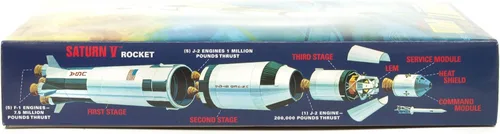 Miniatura 2 de AMT Saturn V Rocket 1:200 Kit de modelo a escala