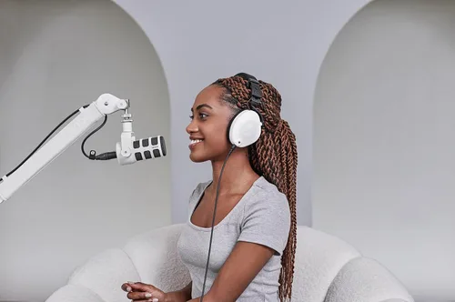 Miniatura 6 de RØDE PodMic - Micrófono cardioide de transmisión dinámica, color blanco PodMic Blanco
