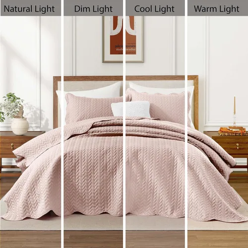 Miniatura 51 de MOONLIGHT20015 Edredón tamaño King (106 x 96 pulgadas) con 2 fundas de almohada (20 x 36 + 2 pulgadas) para todas las estaciones, juego de cama Azul
