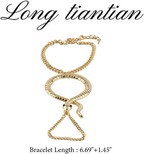 Miniatura 7 de Long tiantian Pulsera de serpiente para mujer, pulsera de serpiente ajustable Medusa, pulsera de serpiente de animal para fiesta de Halloween