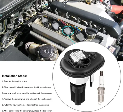 Miniatura 4 de Juego de 5 paquetes de bobinas de encendido y bujías Compatible con Chevy Colorado, GMC Canyon, Hummer H3, Isuzu i-350 2004 2005 2006 3.5L L5.