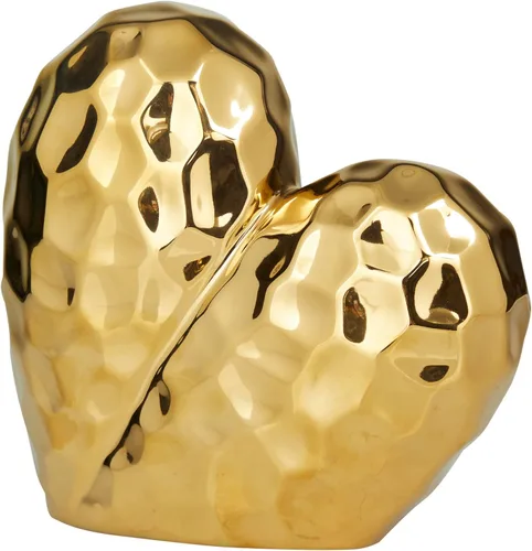 Miniatura 14 de Deco 79 Escultura decorativa de corazón de cerámica de porcelana, diseño de origami en ángulo dimensional, estatua de decoración del hogar, figura