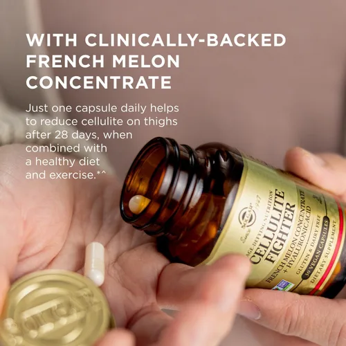 Miniatura 4 de Solgar Cellulite Fighter - Suplemento vitamínico y mineral para la piel, apoya la piel suave con concentrado de melón francés, ácido hialurónico