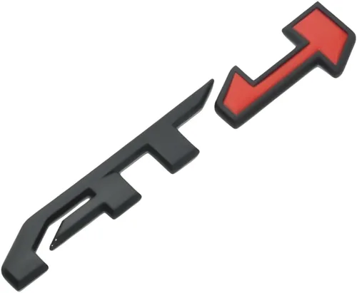 Miniatura 2 de Emblemas de insignia AT4, 1 pieza en negro brillante y rojo para GMC Yukon, Sierra y Canyon 2021-2023, apto para portón trasero, compatible