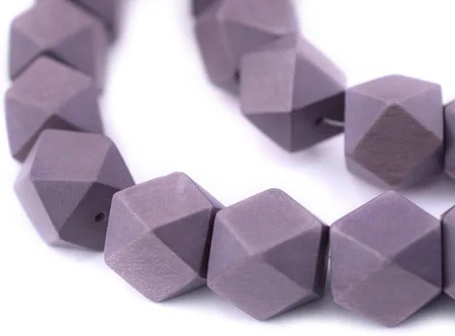 Miniatura 73 de TheBeadChest - Cuentas de madera de cubo sin esquinas azul azul: cuentas orgánicas naturales de corte de diamante de 0.787 in para la fabricación