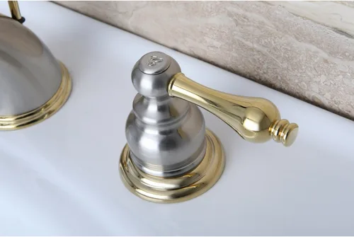 Miniatura 7 de Kingston Brass KB979AL - Grifo victoriano de baño extendido, centro ajustable de 8 pulgadas, níquel cepillado/latón pulido brushed nickel/polished