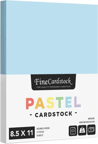 Papel de cartulina azul pastel de 8.5 x 11 pulgadas, ideal para artes y manualidades, invitaciones de boda, tarjetas e impresión de papelería, papel