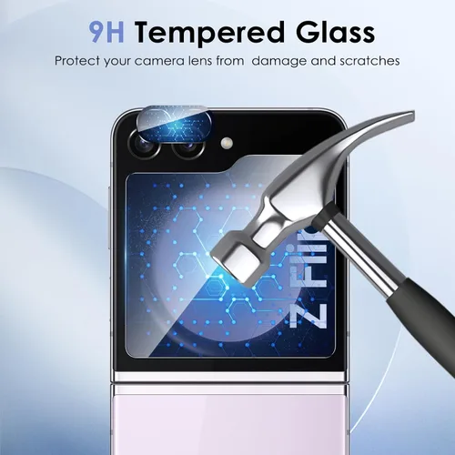 Miniatura 3 de Paquete de 6 protectores de pantalla para Samsung Galaxy Z Flip 5, protector de pantalla interno flexible de TPU + protector de pantalla exterior