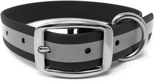 Miniatura 5 de Regal Dog Products Collar de perro reflectante negro pequeño con placa de nombre grabada personalizada Collares de perro personalizados