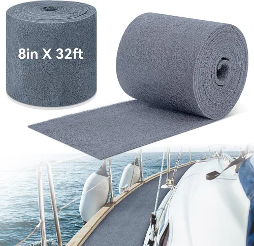 Miniatura 9 de Timgle Alfombra litera de remolque de barco, alfombra de grado marino de 8/10/12/16/20/24 pulgadas para pontón, litera de remolque, acolchado, guías