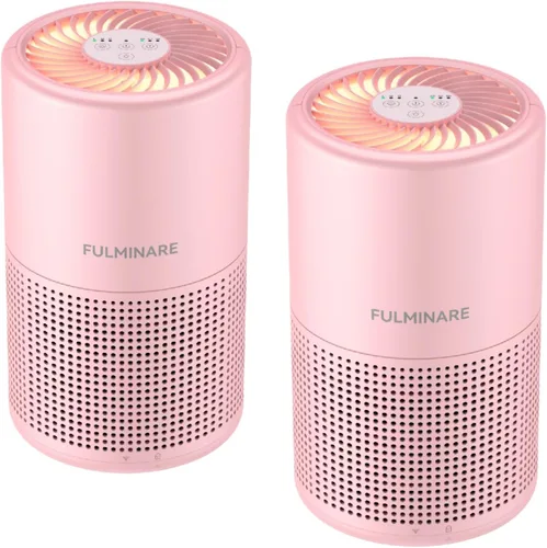 Miniatura 11 de FULMINARE Purificadores de aire para dormitorio H13 Filtro de aire HEPA verdadero Purificador de aire silencioso con luz nocturna Purificador