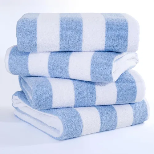 Miniatura 16 de American Soft Linen Cabana - Toallas de playa a rayas, 30 x 60 pulgadas, 4 piezas, toallas de piscina de gran tamaño, secado rápido, sin arena, Beige