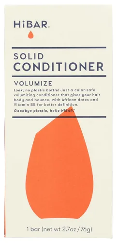 HiBAR - Barra Acondicionadora Volumize - Para cabello fino y plano - Añade cuerpo, definición y volumen - Con dátiles africanos y vitamina B5 - Sin
