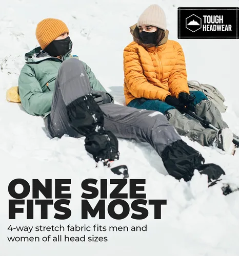 Miniatura 6 de Tough Headwear Máscara de media máscara de esquí para hombres y mujeres, máscara facial de invierno para clima frío, medio pasamontañas, polaina