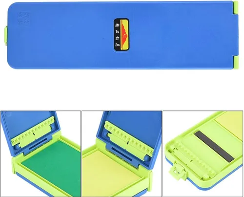 Miniatura 4 de Caja sublina de pesca plegable de doble cara, portátil, 2 capas, líneas sublinas, gancho de pesca, caja de almacenamiento, contenedor organizador