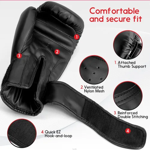 Miniatura 3 de Guantes de boxeo para niños y niñas, guantes de entrenamiento de boxeo juvenil para niños de 3 a 15 años, guantes de boxeo para sparring para niños