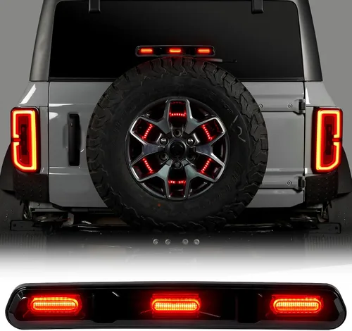 Tercera luz de freno LED de repuesto para Ford Bronco 2021 2022 2023, luz de freno de montaje alto estilo Raptor (no compatible con Ford Bronco