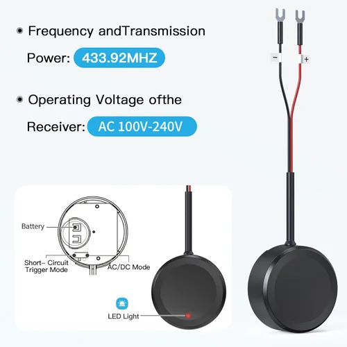 Miniatura 8 de Timbre inalámbrico compatible con timbre de video Blink (1ª y 2ª generación), kit extensor de timbre de video con elegante transmisor redondo